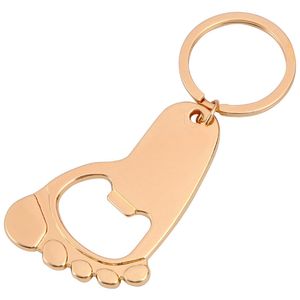 Ouvre-bouteille pendentif porte-clés de pied pour les faveurs de cadeau de fête d'anniversaire de bébé