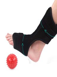 Masseur de pieds Orthèse réglable Fasciite plantaire Attelle dorsale Stabilisateur Soulagement de la douleur Support de soins osseux avec boule de massage 4599322