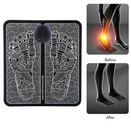 Masseur de pieds bioélectrique Acupoints masseur tapis jambe Machine de Stimulation musculaire coussin pliant Circulation sanguine soins de santé 240111