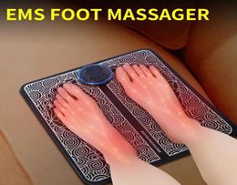 Masseur du pied électrique EMS masseur de pied pad massage du pied de masse de pieds de pied stimulateur musculaire améliorer la circulation sanguine soulage la douleur ache h1762884