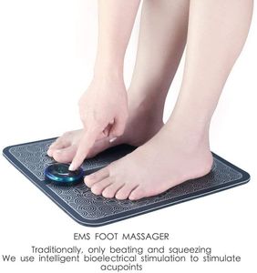 Appareil de massage des pieds Coussin de massage des pieds électrique EMSTENS Stimulation musculaire Le circulateur des pieds détend les muscles raides pour soulager les douleurs des jambes et des jambes 230406