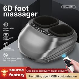 Masseur de pieds Thérapie de chauffage électrique Shiatsu Pétrissage profond Rouleau Air Bag Machine de massage Soulagement de la douleur chronique Tension musculaire 231216