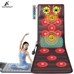 Voet Massager Elektrische Massage Mat Gezondheidszorg Relax Full Body Kussen Nek Rug Taille Benen Pijnbestrijding Vibrerende Stoel Verwarming 230602