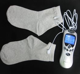 Masseur de pieds chaussettes électro Stimulation par choc électrique Kit de thérapie eStim Tens Machine soulagement de la douleur relaxation soins de santé réutilisables 2161823