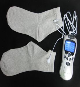 Masseur de pieds chaussettes électro Stimulation par choc électrique Kit de thérapie eStim Tens Machine soulagement de la douleur relaxation soins de santé réutilisables 8581914