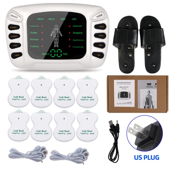 Masseur de pieds Électrostimulateur Physiothérapie TENS Machines Eletric Compex Stimulateur musculaire EMS Pulse Acupuncture Pour Body Pads 230314