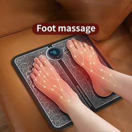 Voet massager EMS Pulse Electric Foot Massager voettherapie machine voetkussen intelligente acupunctuur voet massage kussen mat spier stimulatie 230822