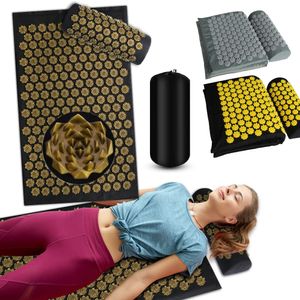 Masseur de pieds applicateur de Kuznetsov coussin de Yoga d'acupression tapis de corps de Massage Sensi avec aiguille masseur de pieds oreiller Fitness Pilates 230211