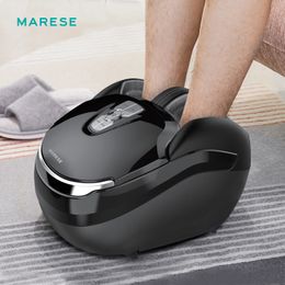 Voetmassageapparaat MARESE Elektrisch met diepe trillingen Verwarmd rollend kneden Luchtcompressie Massagemachine Gezond cadeau Zwart 230831