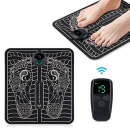 Voet massager afstandsbediening EMS voet massager pad puls fysiotherapie microcurrent elektrische voeten massagemat spier stimulator verlicht pijn 230411