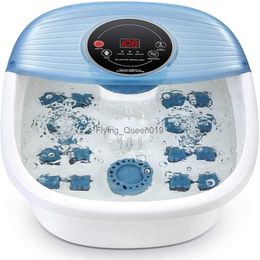 Voet spa badmassager met temperatuurregeling pedicure warmte bubbels trilling 3 in 1 functie 16 massage rollers soaker hkd230812