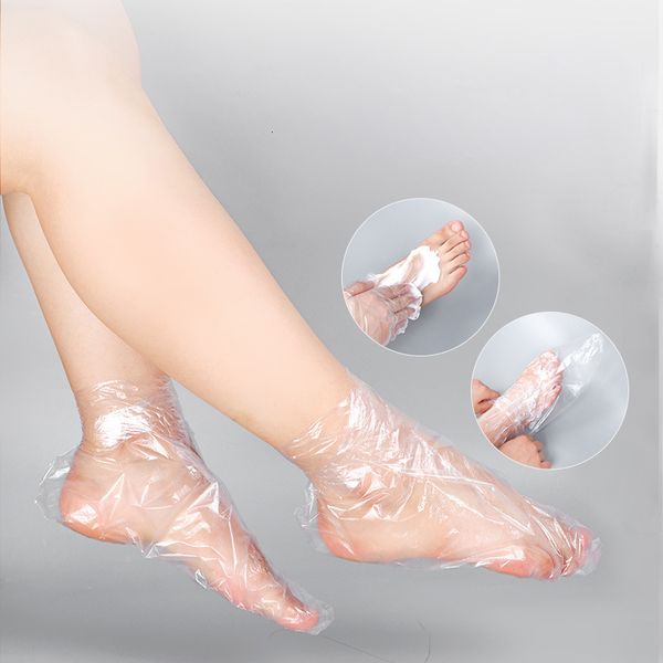 Traitement des pieds 100pcs sacs transparents jetables Detox Spa couvre pédicure prévenir l'infection enlever les outils de soins des mains gercées lingette de bain 230701