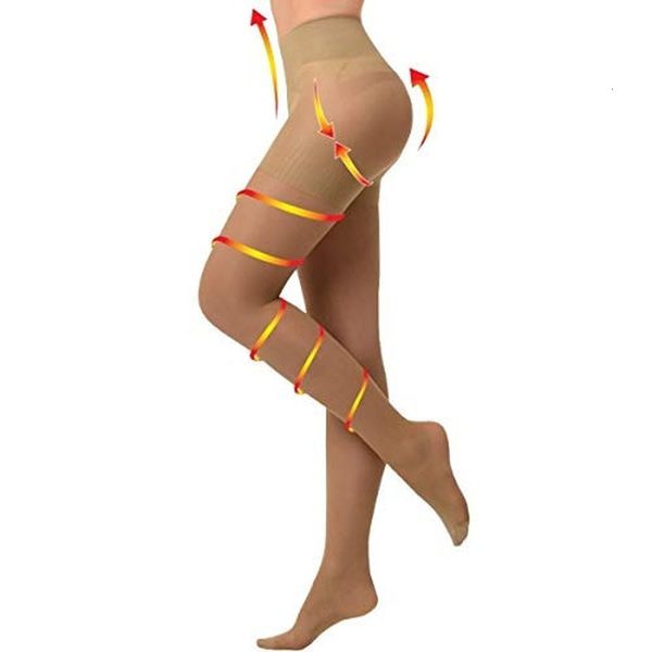 Traitement des pieds Collants de compression pour femmes 20-30 mmHg Bas Taille haute pour varices Gonflement œdème pour soins infirmiers Voyage Professeur 230602