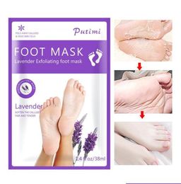 Tratamiento del pie Peeling Feet Mask Socks Exfoliating Socks para Pedicure Foot Spa Care Eliminar la piel muerta 10 piezas de entrega de caída 2022 Health BEA2557108