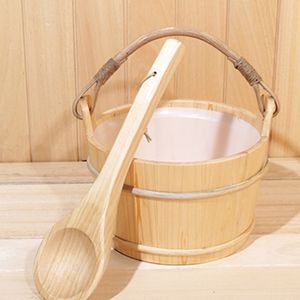 Seau de Sauna pour le traitement des pieds, avec louche, accessoires, doublure en plastique, 230831