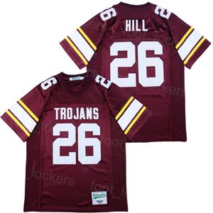 Fútbol 26 Tyreek Hill High School Jersey Paradise Valley Trojans Uniforme Retro Purple Team Moive College Transpirable Bordado Para fanáticos del deporte University Good