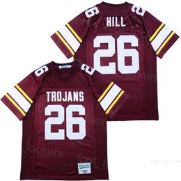 Football 26 Tyreek Hill High School Maillots Paradise Valley Trojans Uniforme Rétro Violet Équipe Moive College Broderie Respirante Pour Les Fans De Sport Université Bon