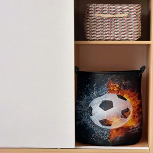 Voetbalbal sport vuurwatervoetbal vuile wasmand opvouwbare home organisator mand kleding voor kinderen speelgoedopslagmandje