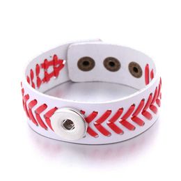 Voetbal Basketbal Kerstmis 18mm Snapknoop Sieraden Armband Voor kinderen Jongens NY266 Q0719