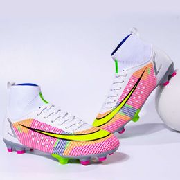 Football Boot Men's Broken Nails Artificial Grass Long Nails tf Courts Nails Flat Training Chaussures Females Botte de football Enfants