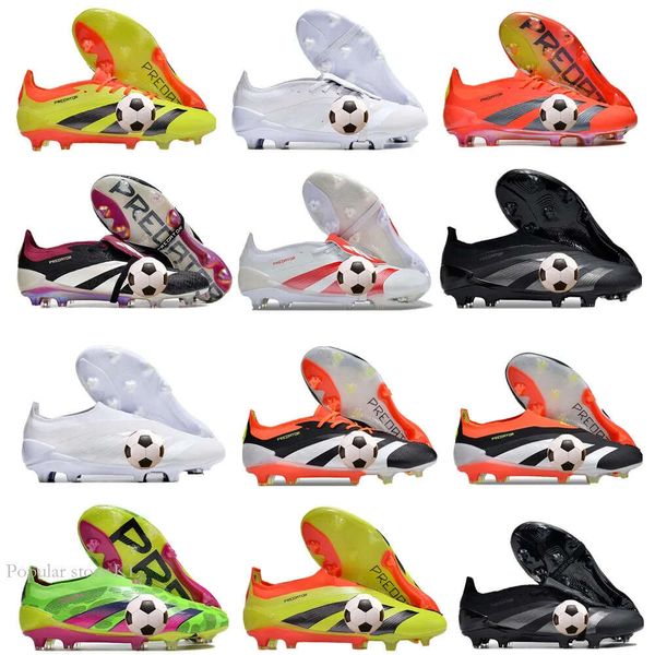 Botas de fútbol 2024 Nuevos zapatos de fútbol x Predator Elite realizó tacos de la Copa Mundial Balon Te Adoro Mi Histori L Rihla Football Shoes 594