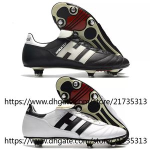 Geschenktas Kwaliteit Voetballaarzen Copa Wereldbeker SG Voetbalschoenen Heren Zwart Wit zacht leer comfortabel Trainers Voetbal Cleats Scarpe Calcio Grootte US6.5-11.5