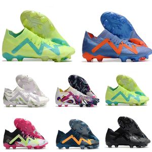 Botas de fútbol Future Ultimate FG Ghost Zapatos de fútbol de punto de versión baja y alta Tacos para hombre Entrenamiento de césped natural duro Zapatos de fútbol cómodos y ágiles