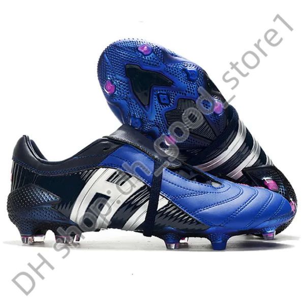 Botas de fútbol Bolsa de regalo Precisión de calidad de tobillo alto tacos de fútbol para hombre Firmado de cuero suave rosa 2024 nuevos zapatos de fútbol talla 6-11 358