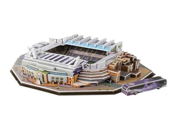 Football Club 3D estadio Modelo Jigsaw Puzzle Classic Diy European Soccer Playground Modelo de construcción ensamblada Puzzle Kids Toys x0526823758