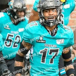 Fútbol Coastal Carolina Jai Williams Camisetas cosidas de fútbol Jacqez Hairston Henderson Hazel Jarrett Invitado Hombres Jóvenes Niños