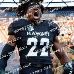 Football personnalisé Hawaii 13 Cole McDonald Jersey NCAA Football 26 Miles Reed 6 Cedric Byrd II 23 Jared Smart hommes femmes jeunes tous cousus