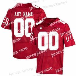 Football personnalisé Utah Utes Football Jersey NCAA Devin Lloyd Zack Moss Brant Kuithe Charlie Brewer Cameron Rising Tavion Thomas Micah Be