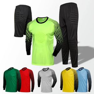 Voetbalkeeperskleding voor volwassenen en kinderen met lange mouwen sponskussen Competitietraining Jersey Groothandel 240315