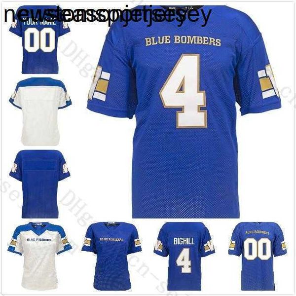 JERSEY DE FÚTBOL 2019 Cualquier nombre Personalizado Winnipeg Blue Bombers 15 Matt Nichols 33 Andrew Harris 7 Whitehead 5 Jefferson Blank JERSEYS DE FÚTBOL