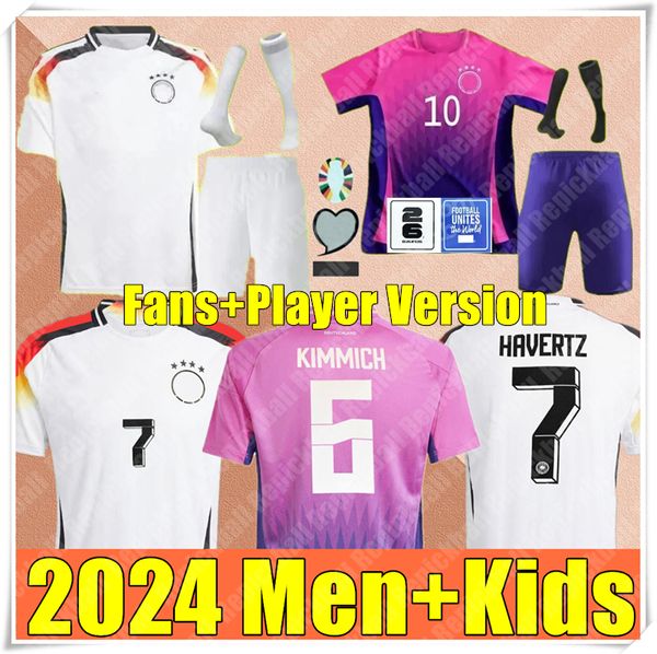 Jersey de football 2024 Fans Joueur Version Germanys Soccer Jerseys Green Red Women Men Kid Kit Hummels Reus Shirt Boys Kroos Werner Gnabry Draxler Muller Gotze 24 25