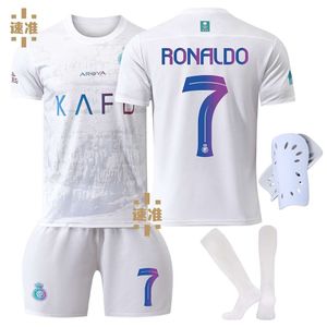 Football Jersey 2324 al-Nassr FC 2nd Away Football No.7 Ronaldo Shirt 10 Manet Adulte Children's Men's and Women's Suit