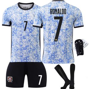 Voetbalshirt 2425 Cup Portugal weg kit 7 c ronaldo maat 8 b fee kindervoetbaljersey versie