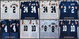 Maillot de football Auburn Tigers bleu #4 BIGSBY #10 NIX #2 NEWTON #34 JACKSON #8 STIDHAM