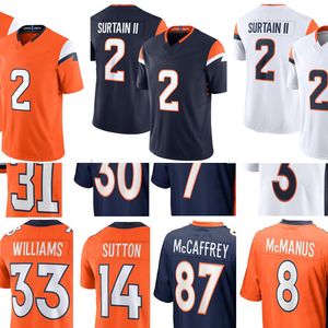 John Elway Terrell Davis Peyton Manning Bo Nix Javonte Williams Courtland Sutton Marvin Mims Jr. Jaleel McLaughlin Patrick Surtain II voetbalshirt