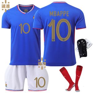 Voetbalshirt in 2024 Cup, nummer 10 Mbappe voetbal voor het Franse team thuis, 7 Griezmann, 9 Giroud, 11 Belle Jersey