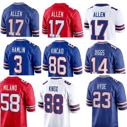 Voetbalshirt Josh Allen Gabe Davis Latavius Murray James Cook Stefon Diggs Deonte Harty Dalton Kincaid Khalil Shakir Dawson Knox Terrel Bernard Jordan Poyer