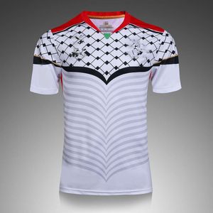 Voetbalshirt mannen sport 16-17 Palestijnse rugby thuis weg trui zwart en witte korte mouwen top