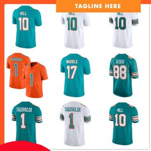 Camiseta de fútbol hombres mujeres jóvenes personalizados hombres mujeres jóvenes Dan Marino Tua Tagovailoa Raheem Mostert Tyreek Hill Jaylen Waddle Larry Csonka Jalen Ramsey