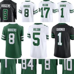 Joe Klecko Ahmad Sauce Gardner Aaron Rodgers Zach Wilson Breece Hall Quinnen Williams Jermaine Johnson II Garrett Wilson Olumuyiwa Fashanu Football Jersey