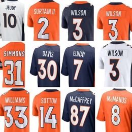 Voetbalshirt Quinyon Mitchell John Elway Terrell Davis Russell Wilson Javonte Williams Samaje Perine Patrick Surtain II Courtland Sutton Zach Allen