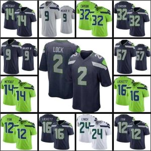 Maillot de Football Seattle ''seahawks''''9 Ken Walker III 2 Drew Lock DK Metcalf