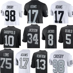 Jersey de football TALIESE FUAGA CHARLES WOODSON DAVANTE ADAMS MAXX CROSBY HUNTER RENFROW BO JACKSON JIMMY GAROPPOLO JOSH JACOBS Divine Deablo Jakorian Bennett