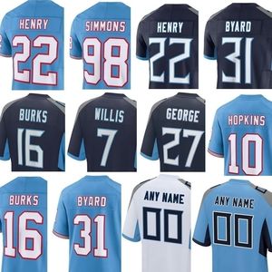 Jersey de football Treylon Burks DeAndre Hopkins Amani Hooker Nick Westbrook-Ikhine