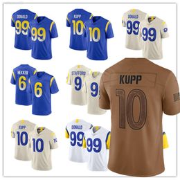 Voetbalshirts 10 Cooper Kupp 99 Aaron Donald 9 Matthew Stafford 23 Cam Akers 89 Tyler Higbee 13 Stetson Bennett IV 29 Eric Dickerson 2023 nieuw