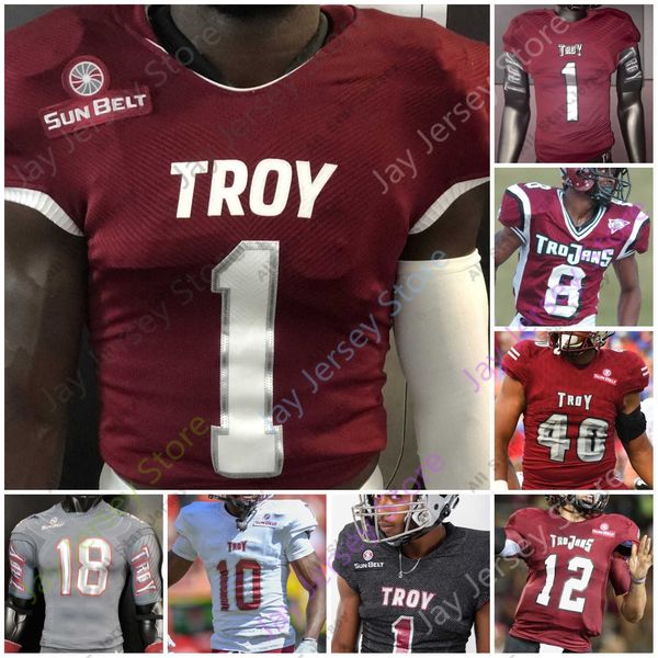 Camisetas de fútbol 2020 Camiseta de fútbol personalizada Troy Trojans Ncaa College Will Choloh Reddy Steward B.j. Smith Jacob libre Richard Jibunor